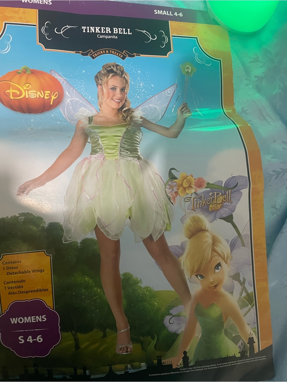 Disney Tinker Bell Light Green and White Fairy Dress
